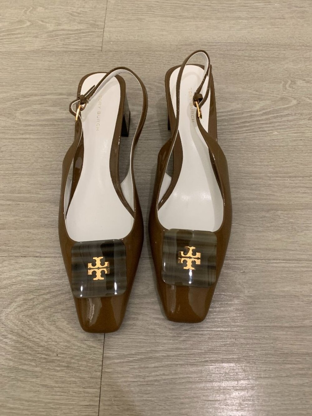 Tory Burch Brown Slip-On Heels